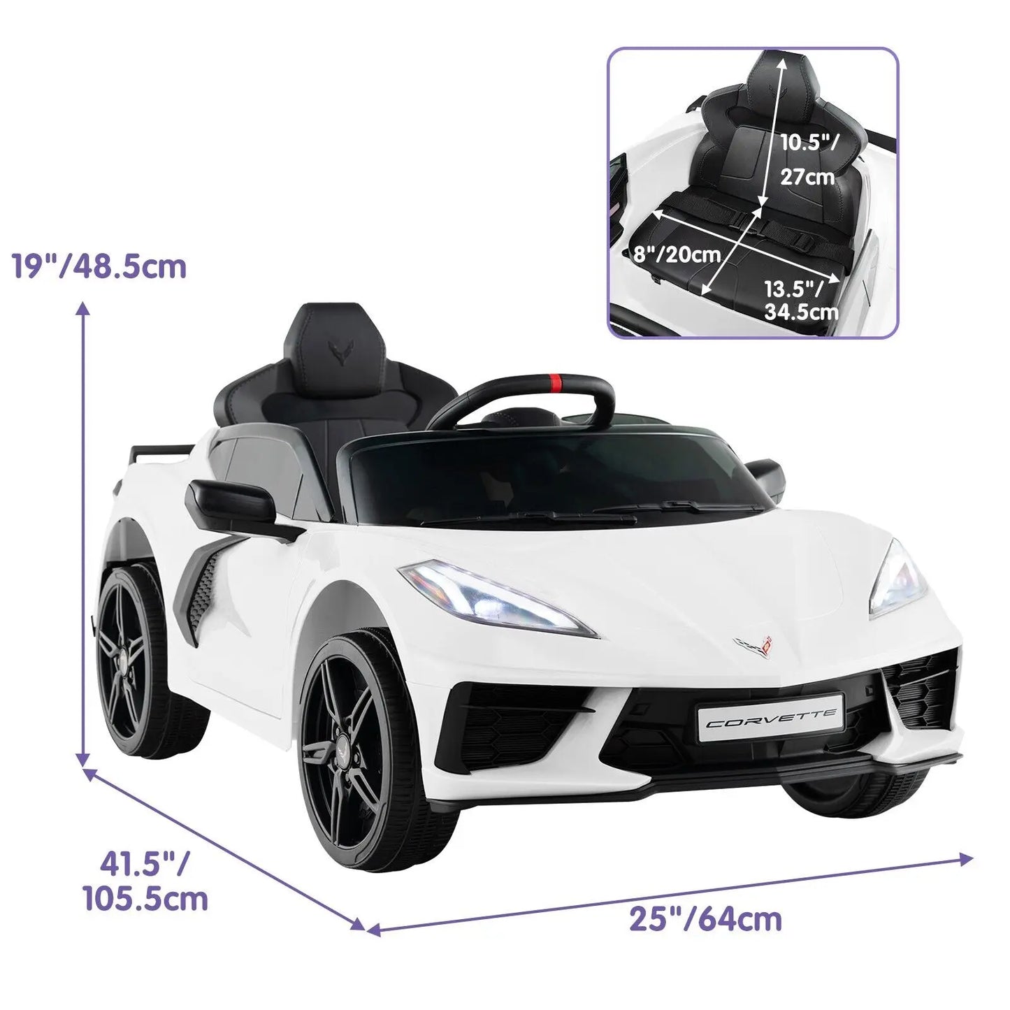 Chevrolet Corvette C8 Kids Electric Car – Sports Edition